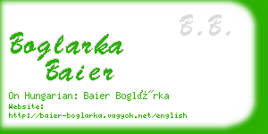 boglarka baier business card